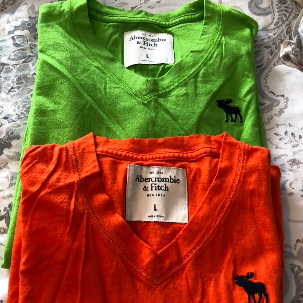Two men’s Large Abercrombie tees